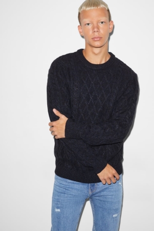 C&A Clockhouse Jumpers Heren Donkerblauw | 2460KUXGQ