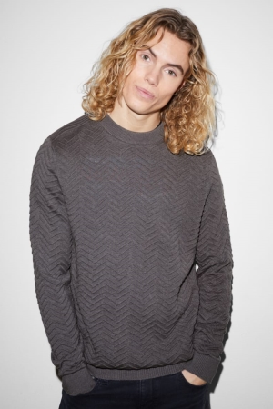 C&A Clockhouse Jumpers Heren Donkergrijs | 3647HYDGL