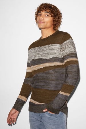 C&A Clockhouse Jumpers Heren Donkergroen | 9815QYLIV