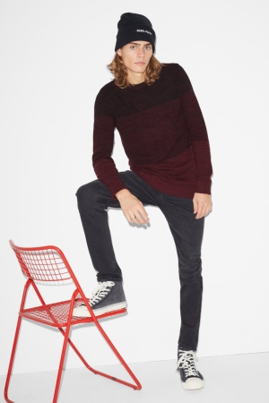 C&A Clockhouse Jumpers Heren Donkerrood | 5062EPSJH