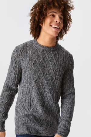 C&A Clockhouse Jumpers Heren Grijs | 0583UKIBZ