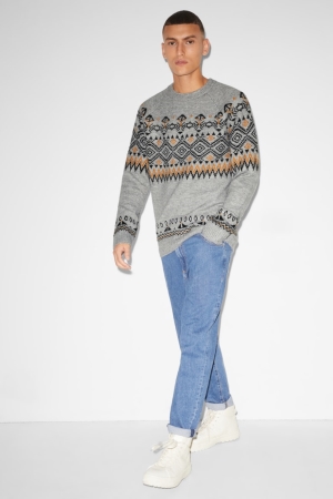 C&A Clockhouse Jumpers Heren Grijs | 1739ZPVGT