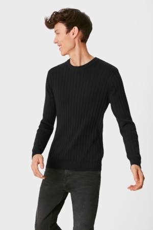 C&A Clockhouse Jumpers Heren Zwart | 4068KIEMZ