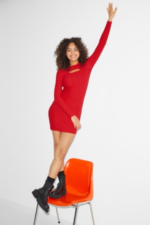 C&A Clockhouse Jurken Dames Rood | 8102OTUPE