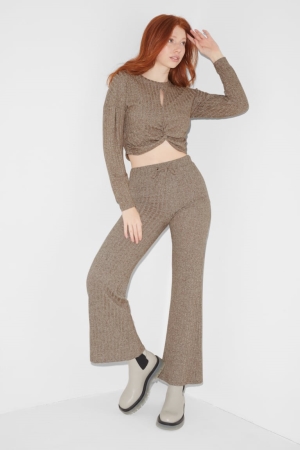 C&A Clockhouse Knit Broek Dames Bruin | 6349KOFSJ