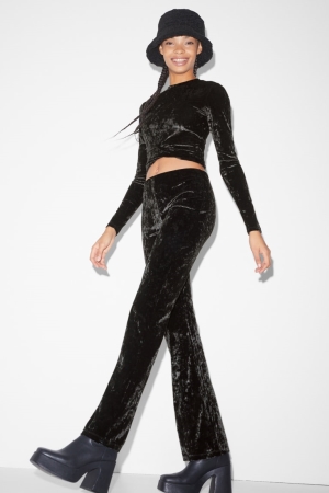 C&A Clockhouse Leggings Broek Dames Zwart | 9427WHLAB