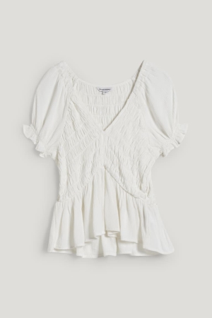 C&A Clockhouse Livaeco™ Fibres Blouse Dames Wit | 0538OFTEG
