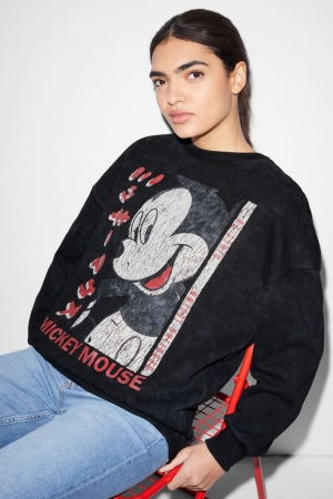 C&A Clockhouse Mickey Mouse Sweatshirts Dames Grijs | 7248GVIYN
