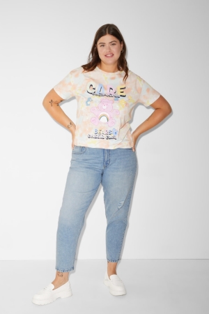 C&A Clockhouse Mom High Taille Recycled Jeans Dames Blauw Lichtblauw | 8031CMFDH