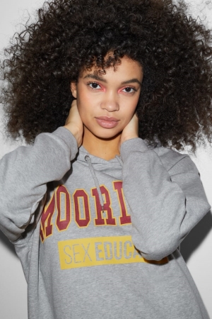 C&A Clockhouse Netflix Sex Education Hoodie Dames Lichtgrijs | 0573LROIM