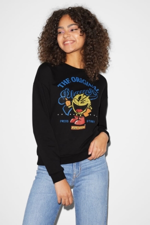 C&A Clockhouse Pac-man Sweatshirts Dames Zwart | 1347YHWFI
