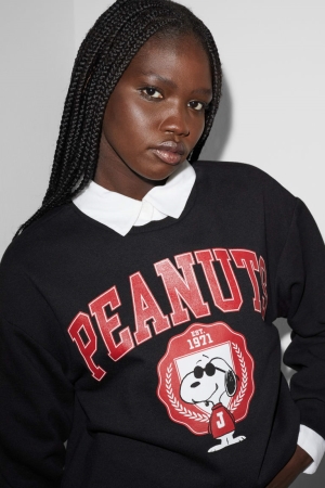 C&A Clockhouse Peanuts Sweatshirts Dames Zwart | 4862YSOLX