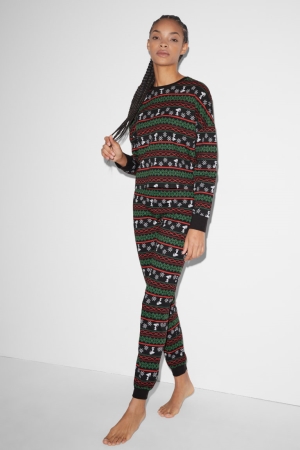 C&A Clockhouse Pyjama Snoopy Nachtkleding Dames Zwart | 4718WCXGM
