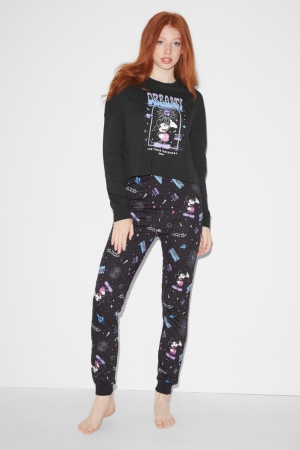C&A Clockhouse Pyjamas Mickey Mouse Nachtkleding Dames Zwart | 9671YAVLD