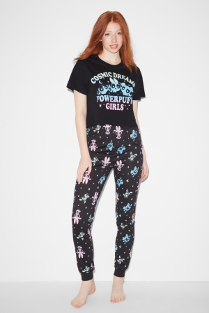 C&A Clockhouse Pyjamas Powerpuff Girls Nachtkleding Dames Zwart | 2917ENKZW
