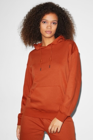 C&A Clockhouse Recycled Hoodie Dames Bruin | 8075IFDWT
