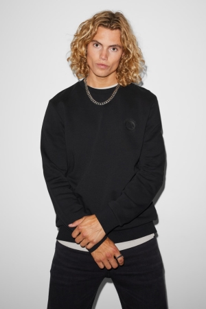 C&A Clockhouse Recycled Sweatshirts Heren Zwart | 6305MZPWC