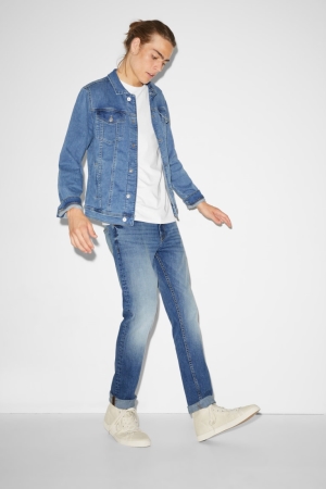C&A Clockhouse Slim Lycra® Jeans Heren Blauw Lichtblauw | 0326XVZTG