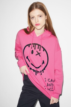 C&A Clockhouse Smileyworld® Hoodie Dames Roze | 0317XVROC