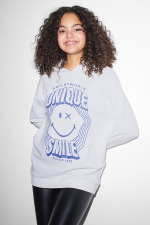 C&A Clockhouse Smileyworld® Hoodie Dames Wit | 9367YQOMI