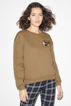 C&A Clockhouse Smileyworld® Sweatshirts Dames Beige | 3148NSGDI