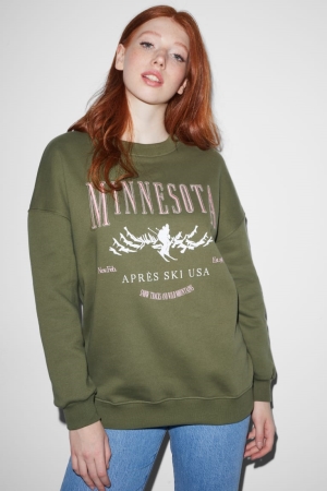 C&A Clockhouse Sweatshirts Dames Groen | 4859PBNRV