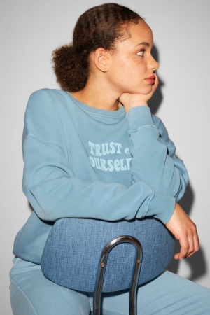 C&A Clockhouse Sweatshirts Dames Lichtblauw | 8547QPOHD