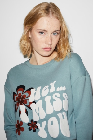 C&A Clockhouse Sweatshirts Dames Mintgroen Groen | 8423QUVFX