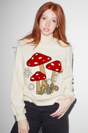 C&A Clockhouse Sweatshirts Dames Wit | 3680BFIEZ