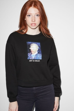 C&A Clockhouse Sweatshirts Dames Zwart | 2159VIPRS