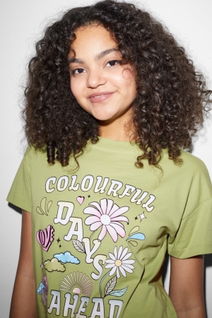 C&A Clockhouse T-shirts Dames Groen | 3647IOHEA