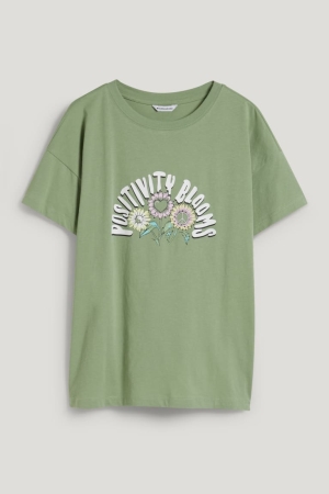 C&A Clockhouse T-shirts Dames Groen | 9320LYZEN
