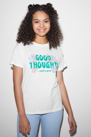 C&A Clockhouse T-shirts Dames Wit | 0961WGSUN