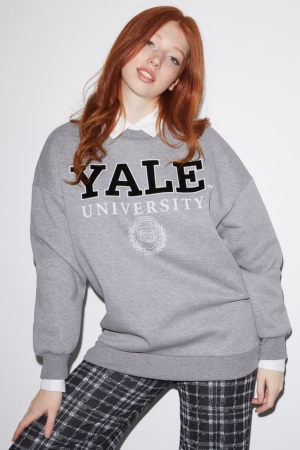 C&A Clockhouse Yale University Sweatshirts Dames Lichtgrijs | 5024UGVPD