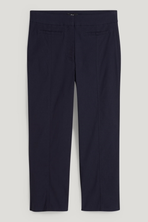 C&A Cloth High Taille Cigarette Fit Broek Dames Donkerblauw | 5947DBYAR