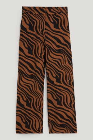 C&A Cloth High Taille Palazzo With Lenzing™ Ecovero™ Broek Dames Bruin | 5923SLUTA