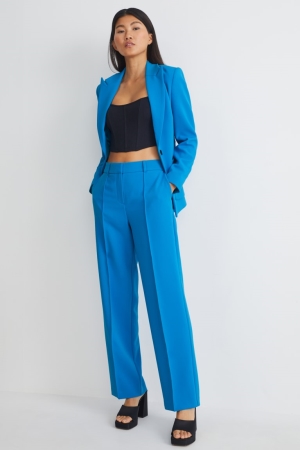 C&A Cloth High Taille Rechtdoor Fit Recycled Broek Dames Lichtblauw | 0498SBUHF