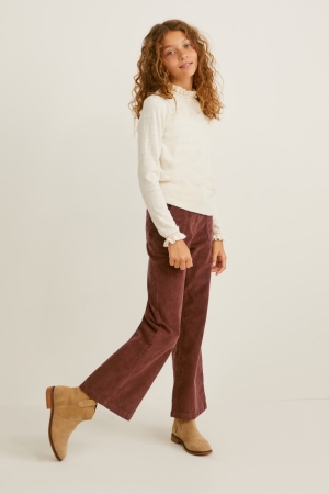 C&A Corduroy Broek Meisjes Bruin | 9270TNLAV