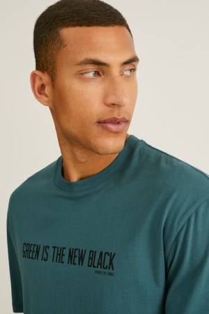 C&A Cradle To Cradle Certified® Gold T-shirts Heren Donkergroen | 6514FEHBI