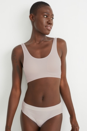 C&A Crop Gewatteerd Seamless Ondergoed Dames Roze | 6510MKIPA