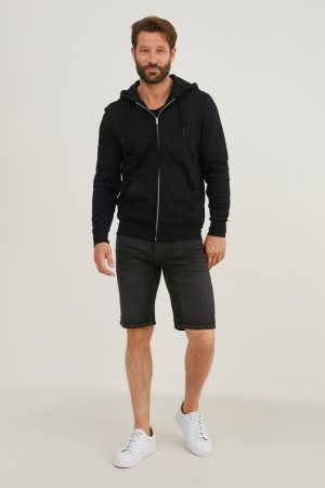 C&A Denim Bermuda Flex Jog Denim Korte Broek Heren Blauw Donkergrijs | 4619JYOCW