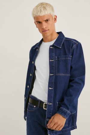 C&A Denim Cradle To Cradle Certified® Gold Jassen Heren Blauw Donkerblauw | 1869WJHLQ