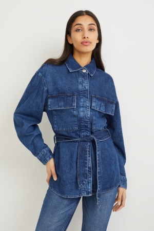 C&A Denim Jassen Dames Blauw | 8731ZAMWQ
