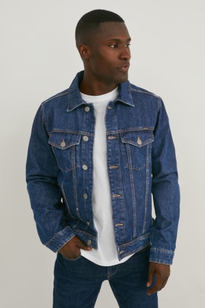 C&A Denim Jassen Heren Blauw Donkerblauw | 4265HBEVO