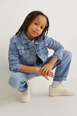 C&A Denim Jassen Meisjes Blauw Lichtblauw | 4781PGMEO