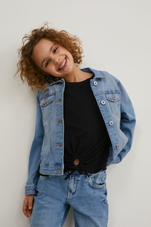C&A Denim Jassen Meisjes Blauw Lichtblauw | 7051CQSNE