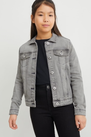 C&A Denim Jassen Meisjes Blauw Lichtgrijs | 3149NWAJV