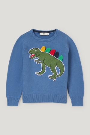 C&A Dinosaur Jumpers Meisjes Blauw | 7931TJYBX