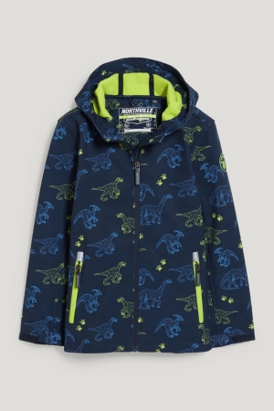 C&A Dinosaur Softshell With Hood Jassen Meisjes Donkerblauw | 8041UAFIQ