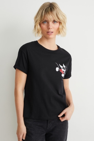 C&A Disney T-shirts Dames Zwart | 2103ZAORW